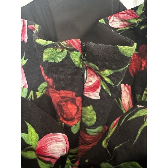 Betsey Johnson Collection Rose Dress Size 2 Y2K Strapless Tie Back Bow Floral - Picture 6 of 13